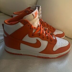 Nike Syracuse Vibrant Orange and White Sneakers